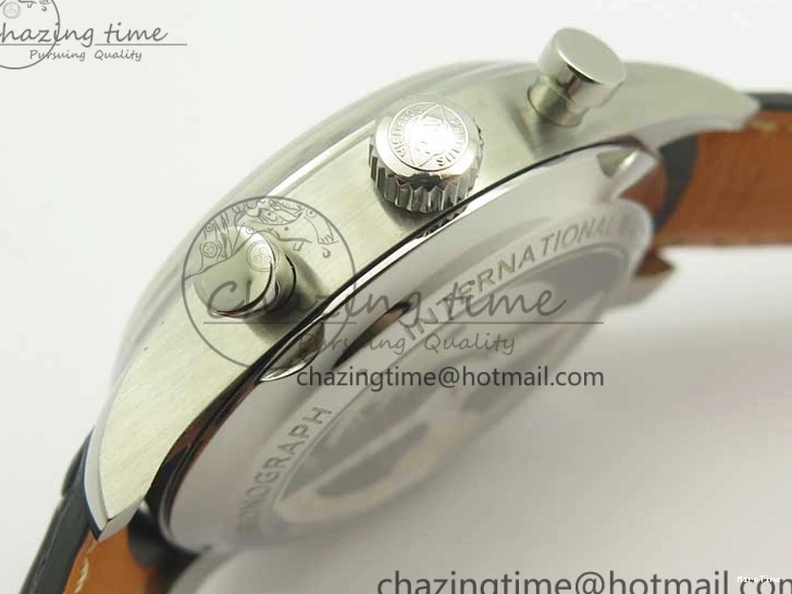 MIROTIME 0822 Portugieser Chrono  42 IW390403 ZF 1:1 Best Edition White Dial Blue Hand on Black Leather Strap A WellDesigned 7190